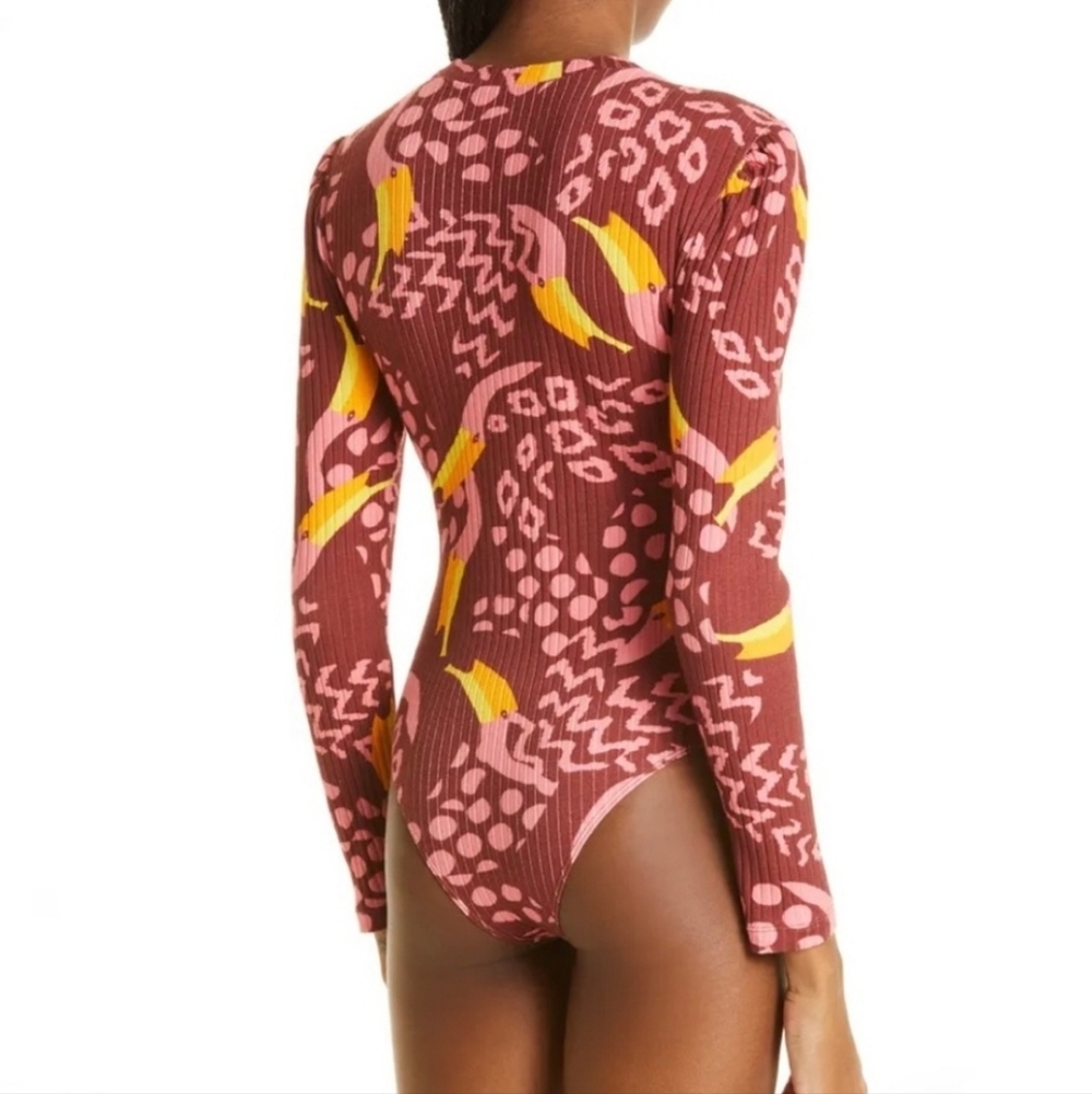 NWT FARM RIO Toucanissimo Long Sleeve Stretch Cotton Body Suit - Picture 2 of 7
